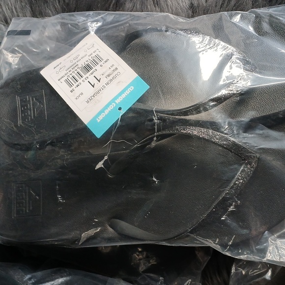 REEF NWT WOMEN'S SZ. 10/11 BLACK CUSHION STARGAZER FLIP FLOPS - Picture 10 of 12